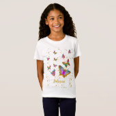 Farbenfrohe Bright Butterfly Personalisiertes Gesc T-Shirt (Vorne ganz)