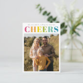 Farbenfrohe Bright Chef Weihnachts Foto Urlaub Postkarte (Stehend Vorderseite)