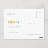 Farbenfrohe Bright Chef Weihnachts Foto Urlaub Postkarte (Rückseite)