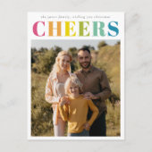 Farbenfrohe Bright Chef Weihnachts Foto Urlaub Postkarte (Vorderseite)