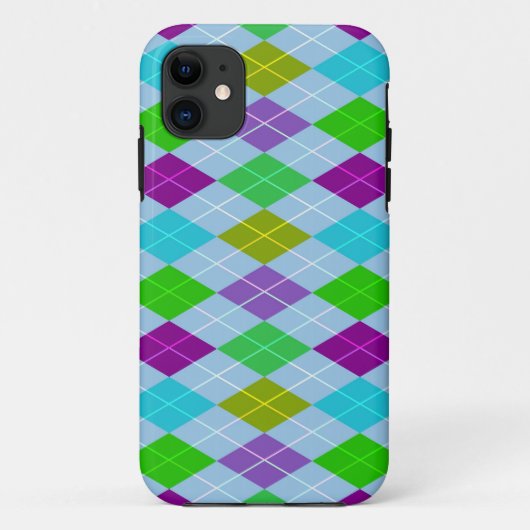 Farbenfrohe Bright Harlequin Geometrie Muster Case-Mate iPhone Hülle (Rückseite)