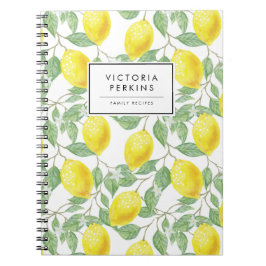 Farbenfrohe Bright Lemon Citrus Yellow Chic Sommer Notizblock
