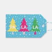 Farbenfrohe Bright Neon Fa La Christmas Tree Geschenkanhänger (Vorderseite (Horizontal))