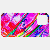 Farbenfrohe Bright Neon Personalisiert Case-Mate iPhone Hülle (Rückseite (Horizontal))