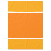Farbenfrohe Bright Orange Golden Yellow White Stri Tischdecke (Vorderseite)