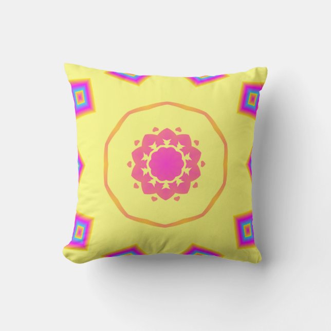 Farbenfrohe Bright Pattern Kissen (Vorderseite)