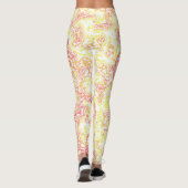 Farbenfrohe Bright Retro Mod Boho Hippie Funky Mar Leggings (Rückseite)