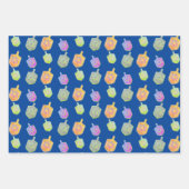 Farbenfrohe Bright Spinning Star Dreidels Hanukkah Geschenkpapier Set (Vorderseite 3)