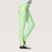 Farbenfrohe Bright Trippy Groovy Funky Hippie Marb Leggings (Rechts)