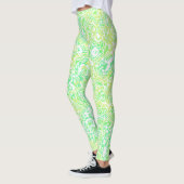 Farbenfrohe Bright Trippy Groovy Funky Hippie Marb Leggings (Links)