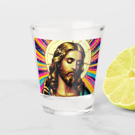 Farbenfrohe Brille! Schnapsglas