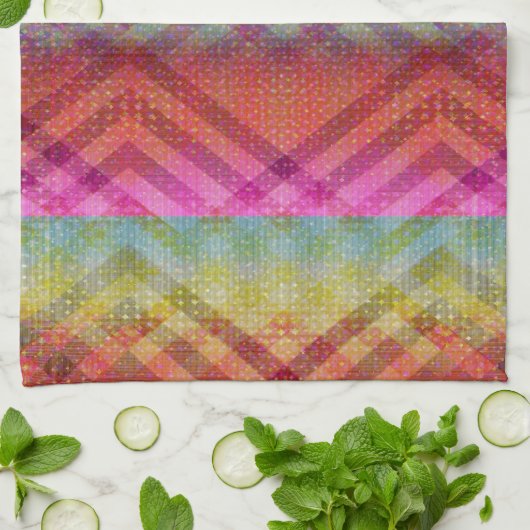 Farbenfrohe Brillen Geschirrtuch (Gefaltet)