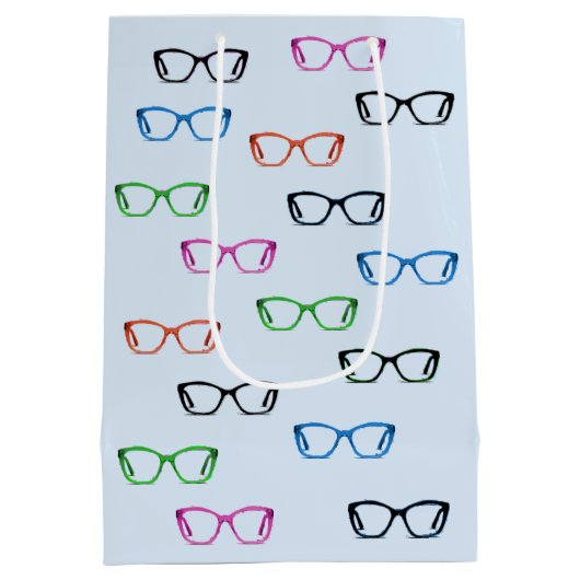 Farbenfrohe Brillenspektakel Kunst, Dichtung und M Mittlere Geschenktüte (Rückseite)