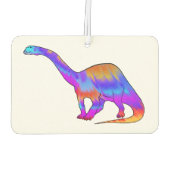 Farbenfrohe Brontosaurus Psychedelic Dinosaurier A Autolufterfrischer (Rückseite)