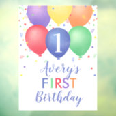 Farbenfrohe Brotballons Fensteraufkleber (Blatt 3)