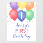 Farbenfrohe Brotballons Fensteraufkleber (Blatt)