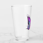 Farbenfrohe Brustkrebserkrankung Schmetterling Glas (Rechts)