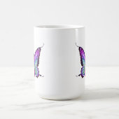 Farbenfrohe Brustkrebserkrankung Schmetterling Kaffeetasse (Mittel)