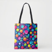 Farbenfrohe Bubble-Symphonie Tasche (Vorderseite)