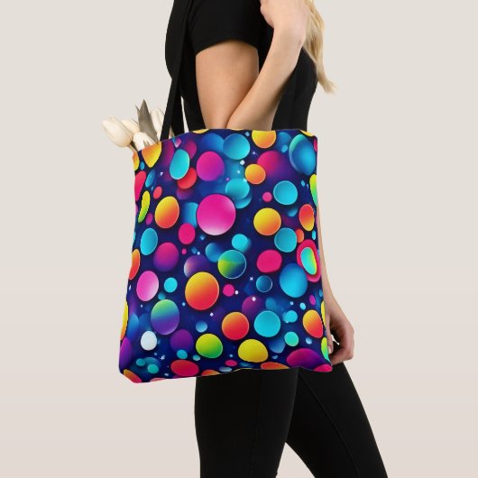 Farbenfrohe Bubble-Symphonie Tasche (Von Nahem)