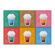 Farbenfrohe Bubble Tee 6 Pack