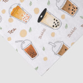 Farbenfrohe Bubble Tee Personalisiertes Weiß Seidenpapier (Detail)