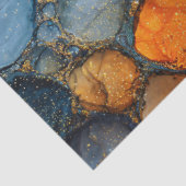 Farbenfrohe Bubble Textur mit Gold Fluid Art Seidenpapier (Ausschnitt)
