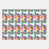 Farbenfrohe Bubblegum-Gummibällchen Geschenkpapier Set (Vorderseite)