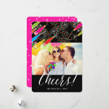 Farbenfrohe Bubbly-Flaschen jubeln Neues Jahr Foto