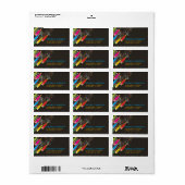 Farbenfrohe Bubbly Flaschen Moderne Neujahrsadress Adressaufkleber (Vorne)