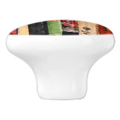 Farbenfrohe Bücher Abstrakte Keramik Knoblauch Keramikknauf (Seitenansicht)