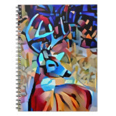 Farbenfrohe Buchhändler Deer Art Journal Notizblock (Vorderseite)