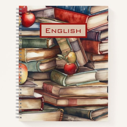 Farbenfrohe Buchliebhaber Notizblock (Vorderseite)