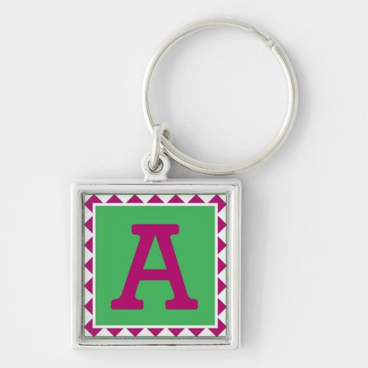 Farbenfrohe Buchstaben "A" - Schlüsselanhänger (Vorne)