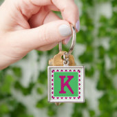 Farbenfrohe Buchstaben "K" - Schlüsselanhänger (Hand)