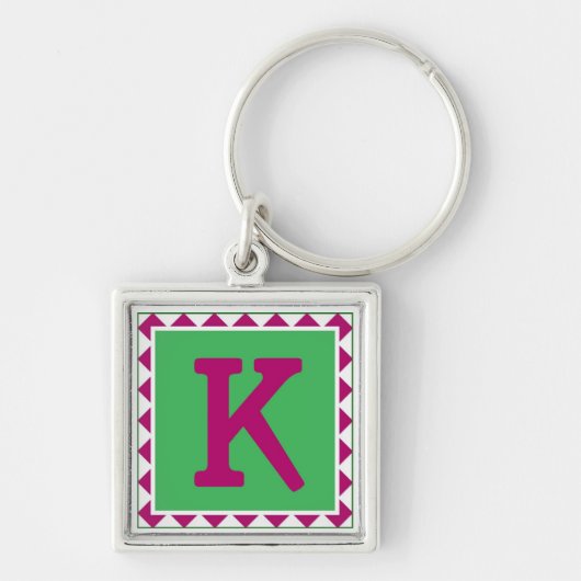 Farbenfrohe Buchstaben "K" - Schlüsselanhänger (Vorne)