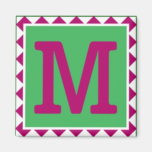 Farbenfrohe Buchstaben 'M' - Magnet (Vorne)