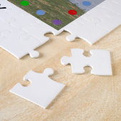 Farbenfrohe Buchstaben rot Save the Date schwules  Puzzle (Seite)