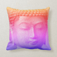 Farbenfrohe Buddha-Statue aus Linien
