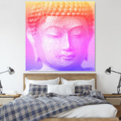 Farbenfrohe Buddha-Statue aus Linien Leinwanddruck (Insitu (Schlafzimmer))