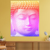 Farbenfrohe Buddha-Statue aus Linien Leinwanddruck (Insitu (Wohnzimmer))