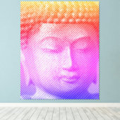 Farbenfrohe Buddha-Statue aus Linien Leinwanddruck (Insitu (Holzboden))