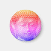 Farbenfrohe Buddha-Statue aus Linien Magnet (Vorne)