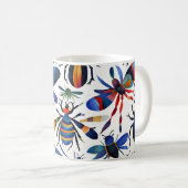 Farbenfrohe Bugs Whimsikäre Insekten Kunst Kaffeetasse (VorderseiteRechts)