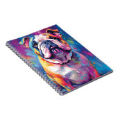 Farbenfrohe Bulldog Notizblock (Rechte Seite)