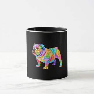 Farbenfrohe Bulldogie Tasse