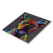 Farbenfrohe Bulldogin Fliese (Seite)