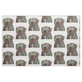 Farbenfrohe Bullmastiff Fabric Stoff (Yard (91,4 cm))