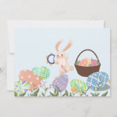 Farbenfrohe Bunny Ostereier Fotokarte Dankeskarte (Rückseite)