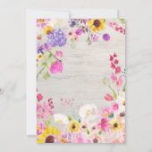 Farbenfrohe Bunny Rabbit Ostereier Hunt Brunch Einladung (Rückseite)